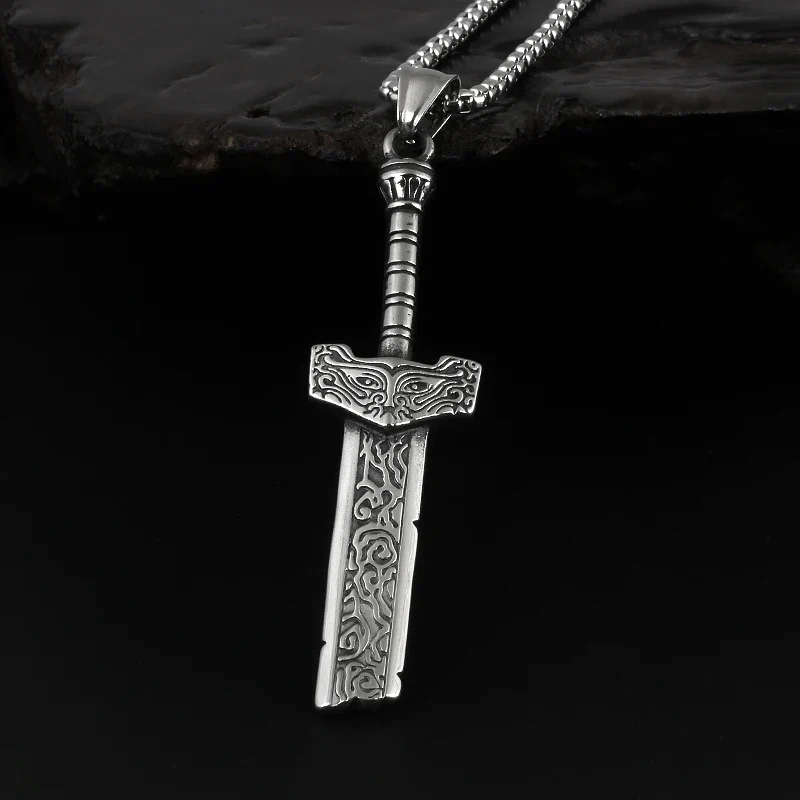 Broken Sword Pendant Necklace - Image 4