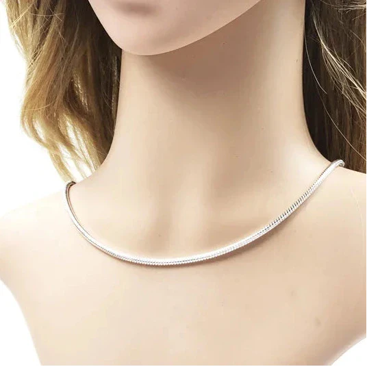 Snake Chain 925 Sterling Silver Luxury Necklace - Image 3