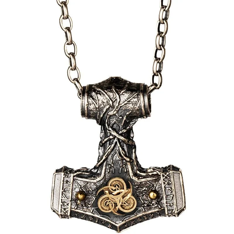 Viking Mjolnir Sterling Silver Hammer Necklace - Image 5
