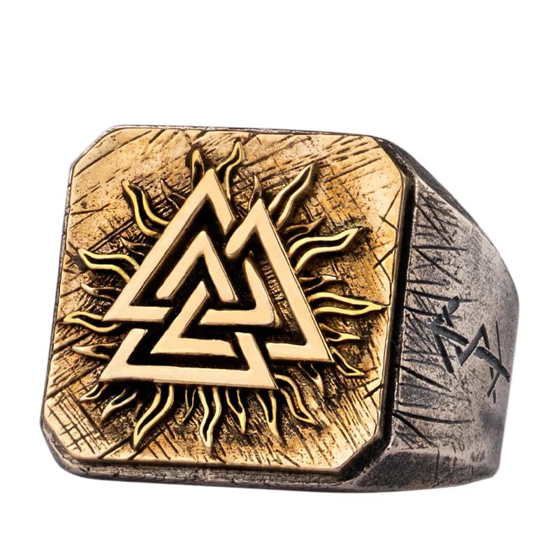 925 Silver Viking Valknut Ring - Image 4