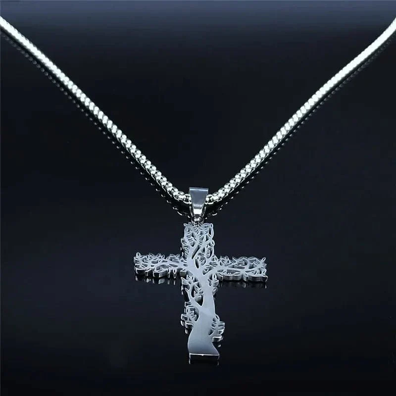 Tree of Life Cross Pendant Necklace - Image 7