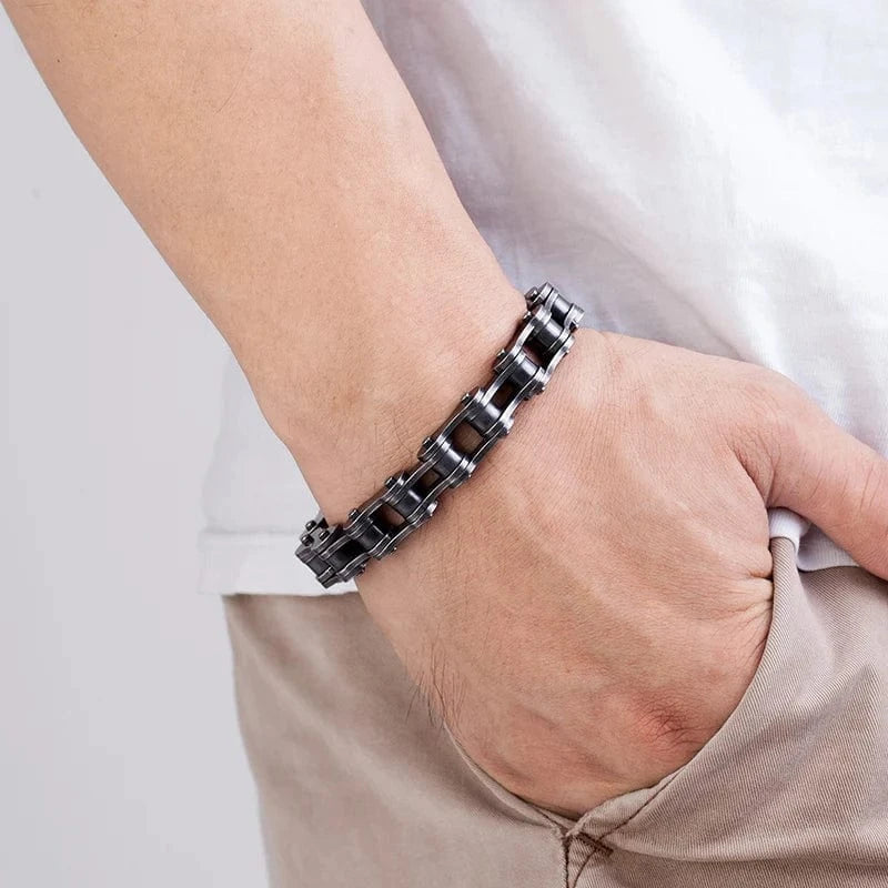Biker Motorcycle Chain Bracelet - Image 5
