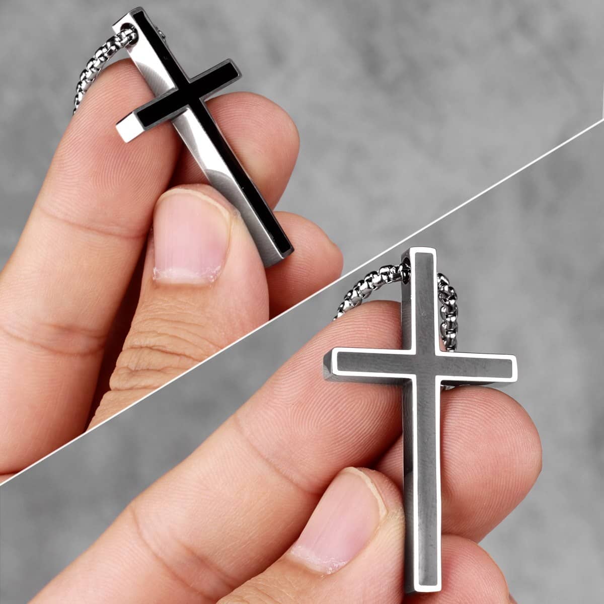Black Cross Necklace - Image 5