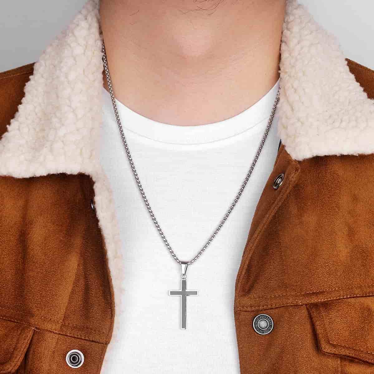 Black Cross Necklace - Image 6