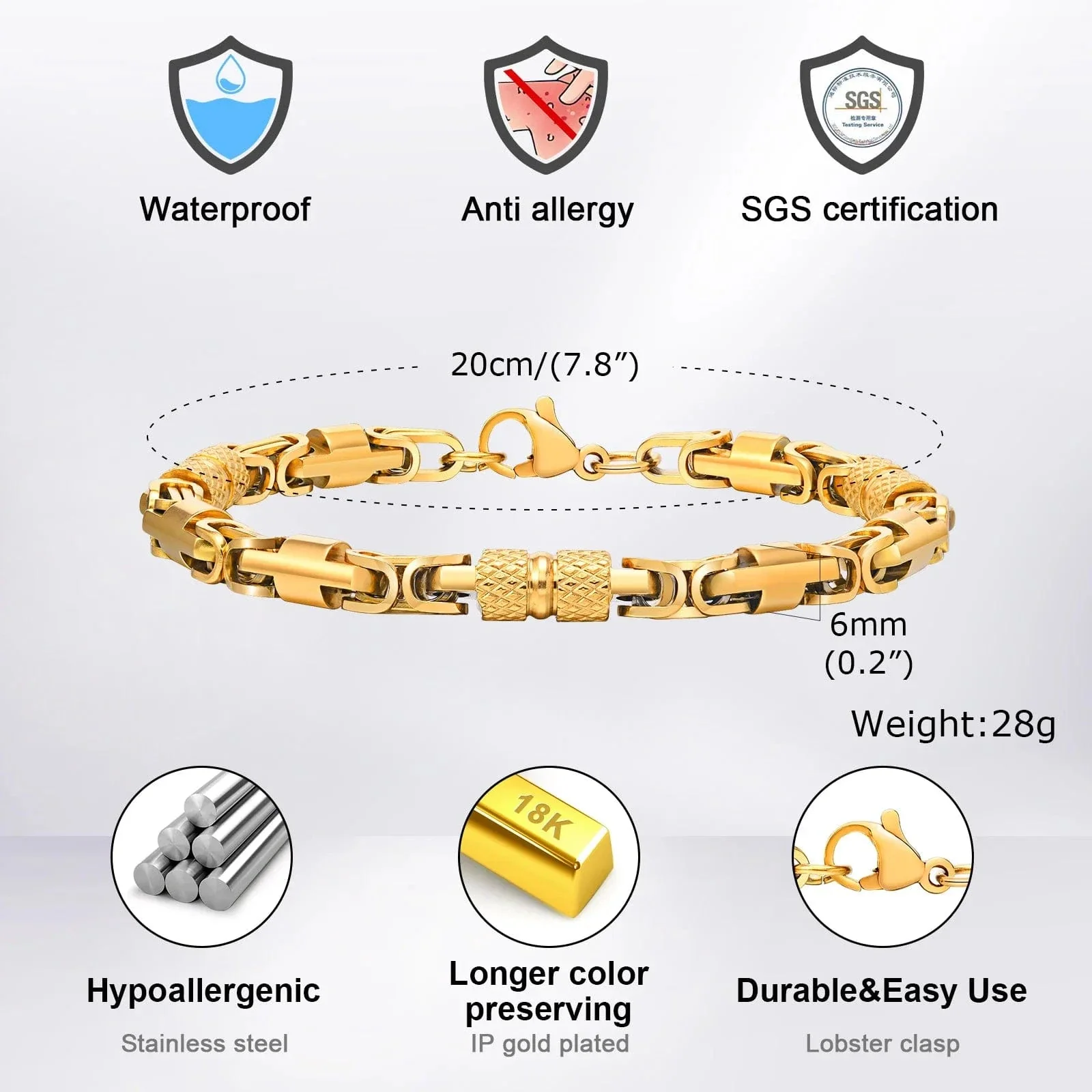 Bold Byzantine Punk Bracelet - Image 13
