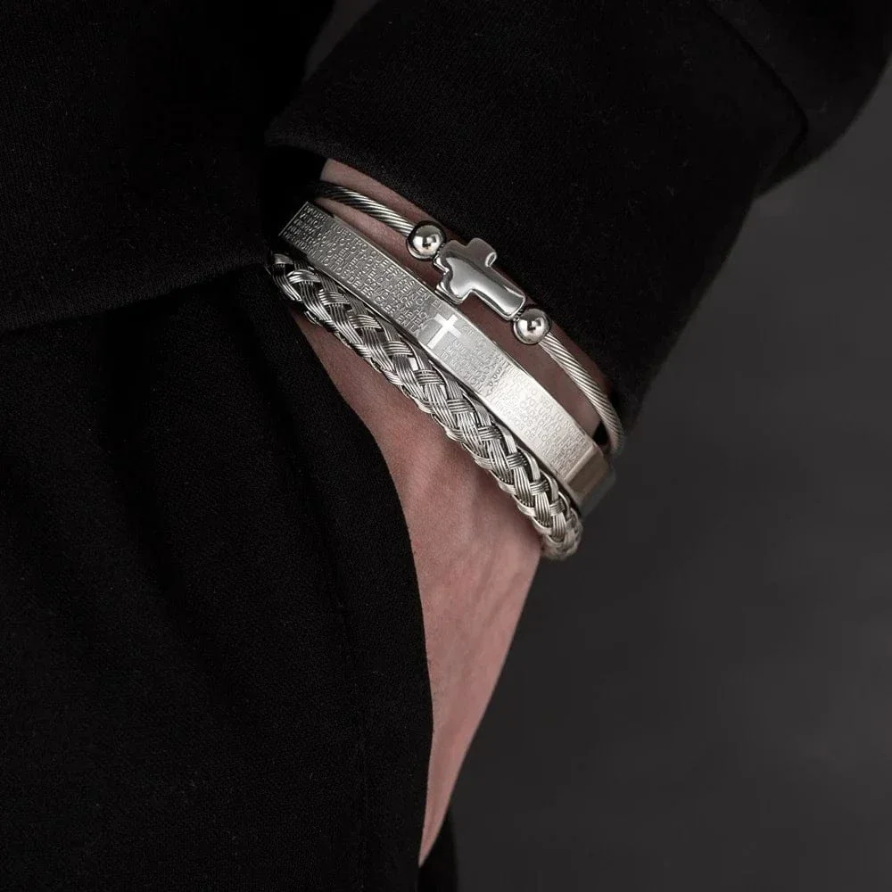 Luxury 3 piece Cross Bracelet Set - Image 10