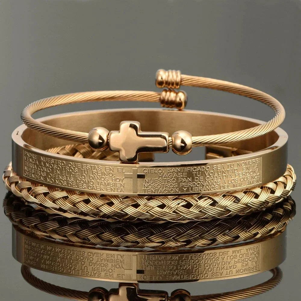 Luxury 3 piece Cross Bracelet Set - Image 13