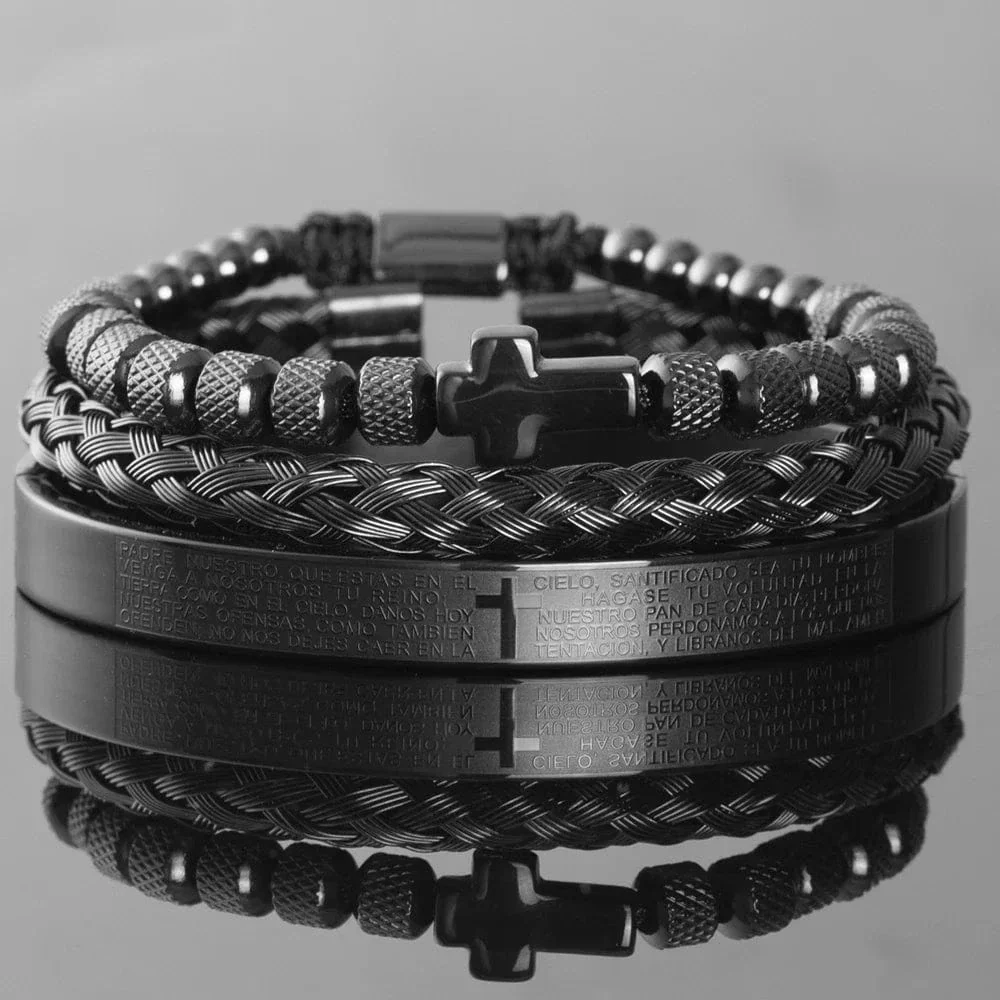 Luxury 3 piece Cross Bracelet Set - Image 6