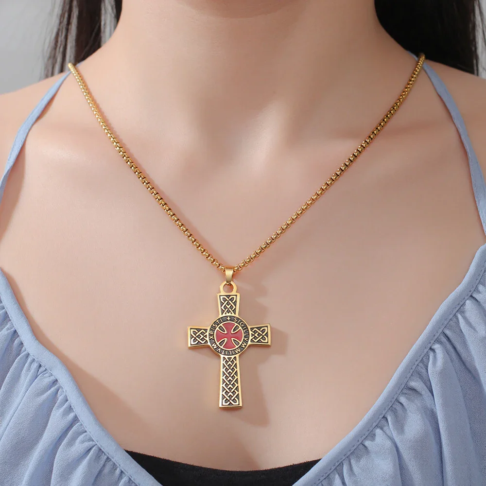 Knights Templar Cross Necklace – Holy Knight Crusader Pendant - Image 6