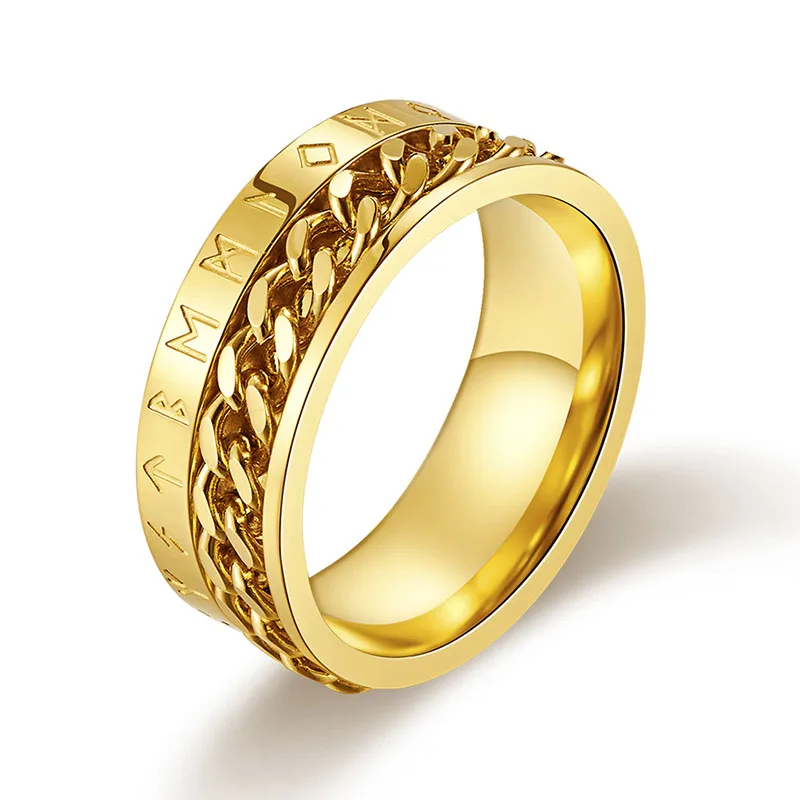 Futhark Rune Rotating Chain Ring - Image 8