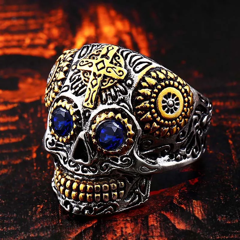 Gothic Cross Skull Ring - Image 10