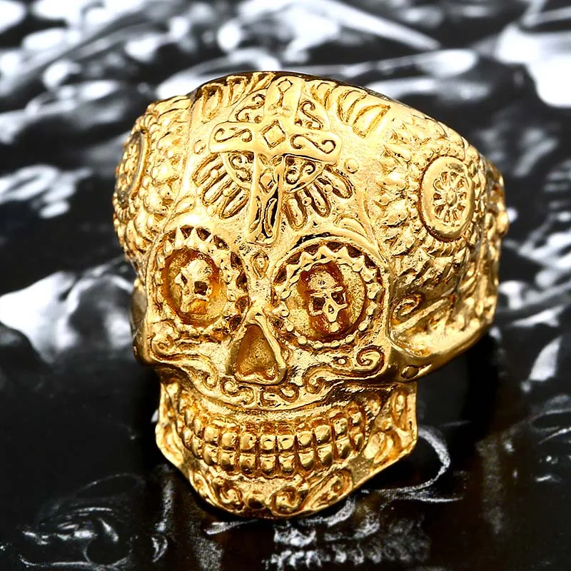 Gothic Cross Skull Ring - Image 11