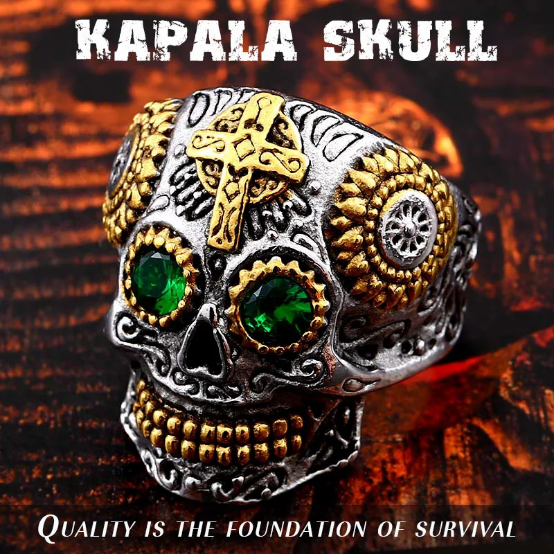 Gothic Cross Skull Ring - Image 12