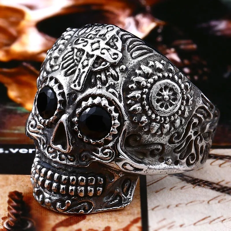 Gothic Cross Skull Ring - Image 19