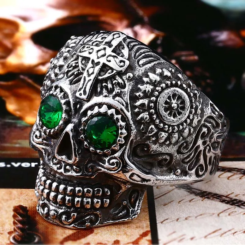 Gothic Cross Skull Ring - Image 3