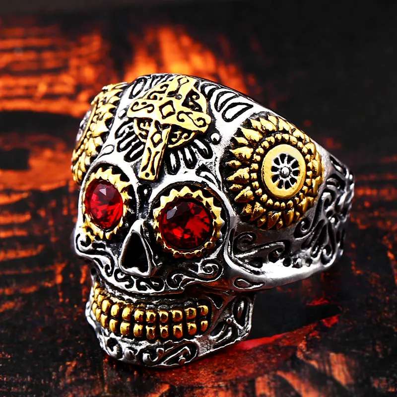 Gothic Cross Skull Ring - Image 4