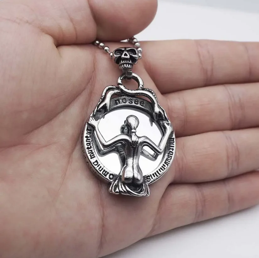 Gothic Mirror Pendant Necklace - Image 11