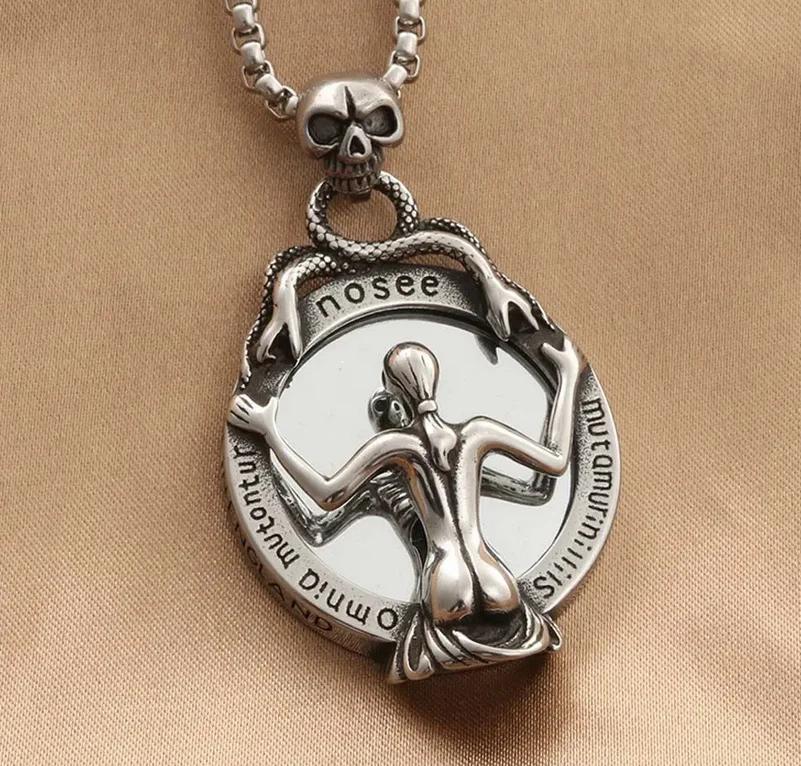 Gothic Mirror Pendant Necklace - Image 13