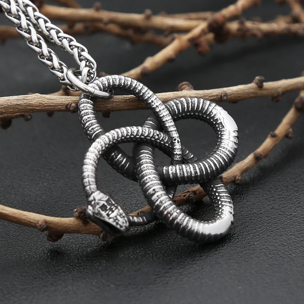 Gothic Ouroboros Snake Pendant - Image 3