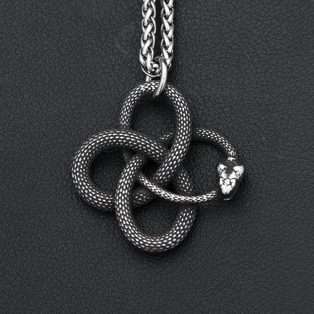 Gothic Ouroboros Snake Pendant - Image 4