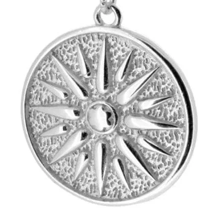 Alexander the Great Macedonian Vergina Sun Silver Necklace - Image 5