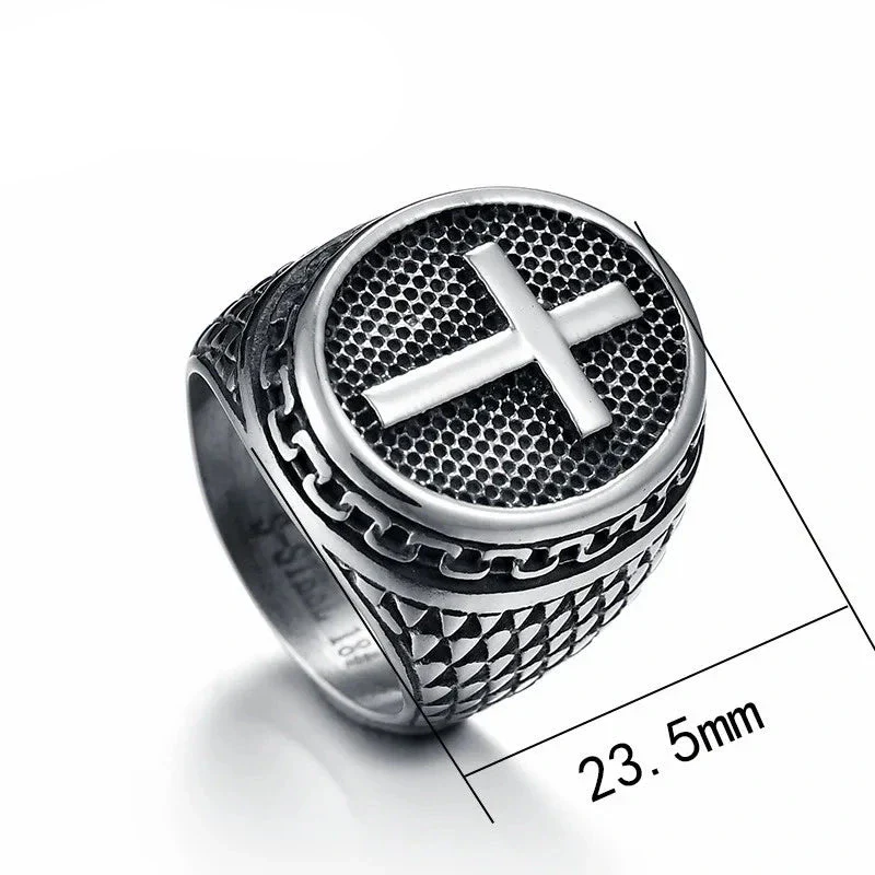 Knight Templar Crusaders Cross Ring - Image 6