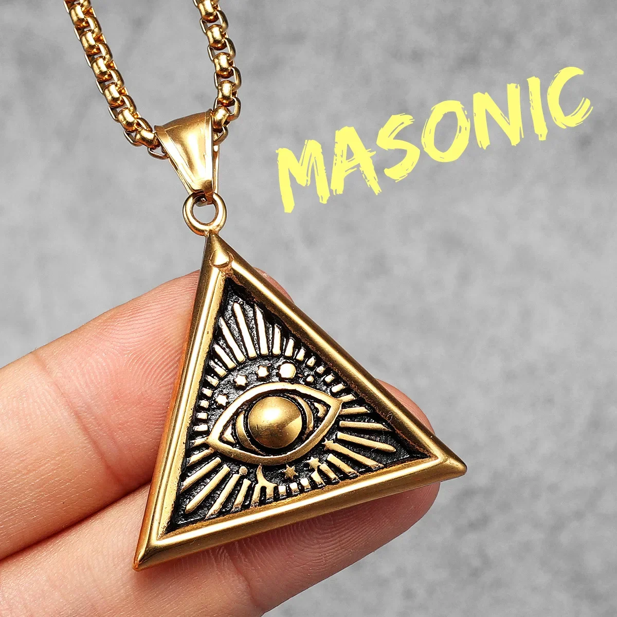 Masonic Illuminati Eye Amulet Necklaces - Image 10
