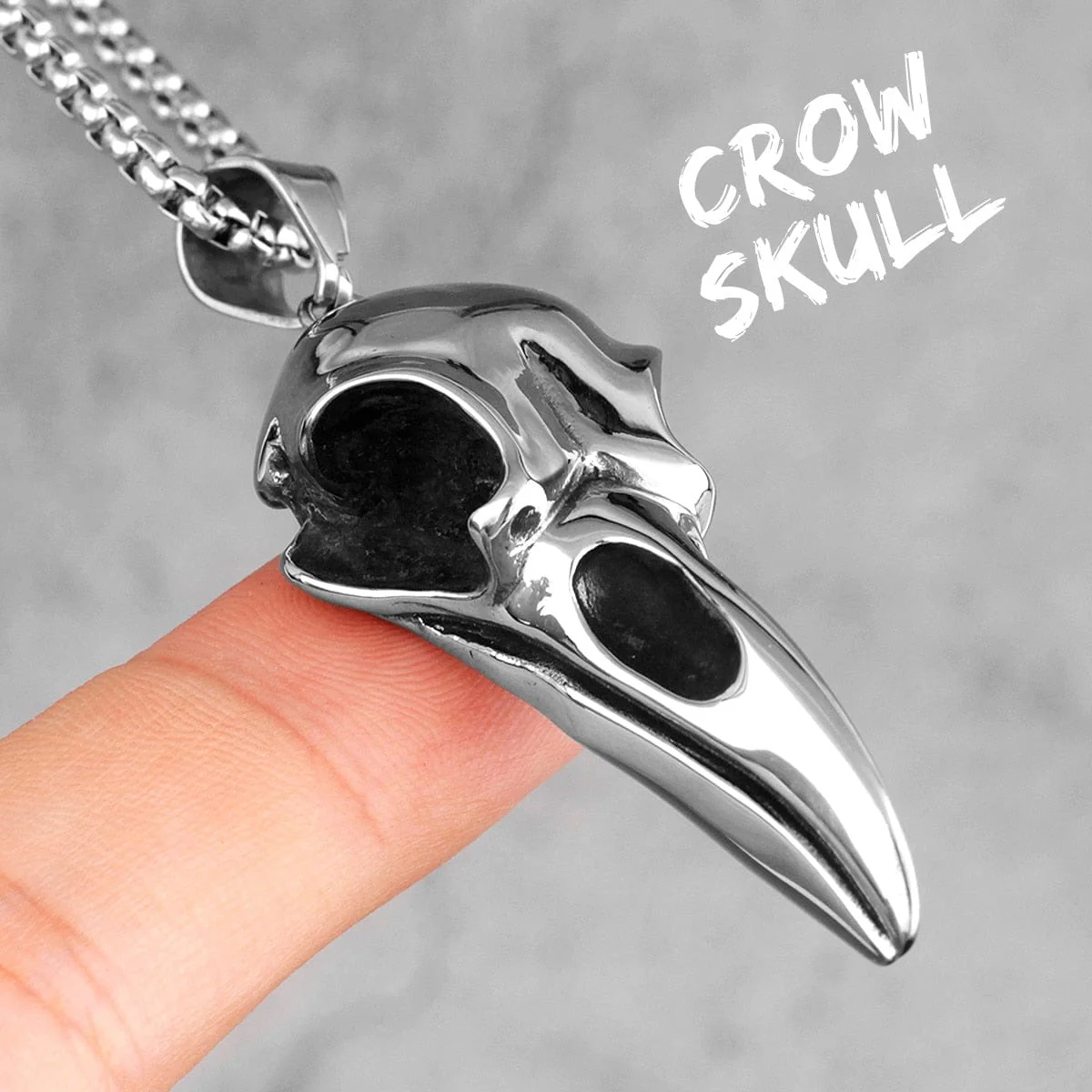 Nordic Raven Skull Necklace - Image 15