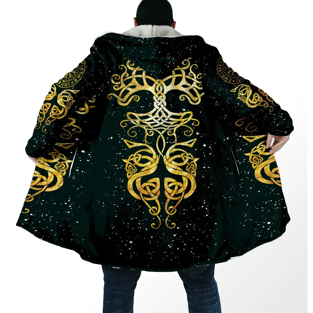 Norse Mythology Warm Hooded Coat - Image 10