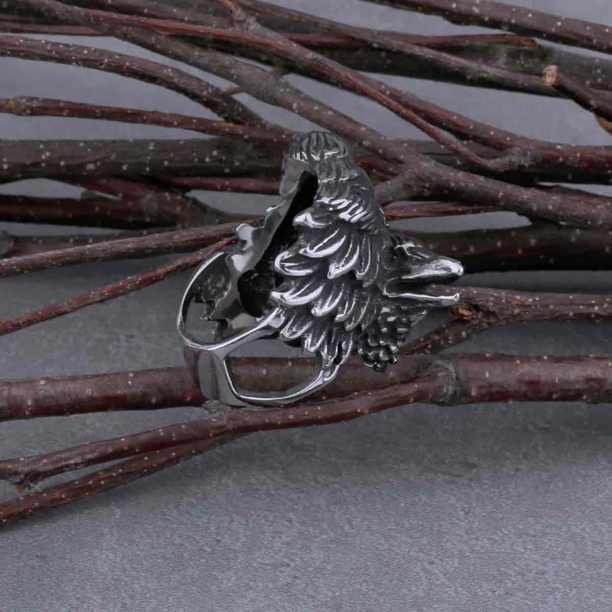 Norse Viking Ravens Ring - Image 3