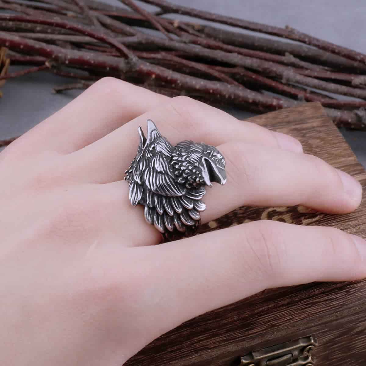 Norse Viking Ravens Ring - Image 5