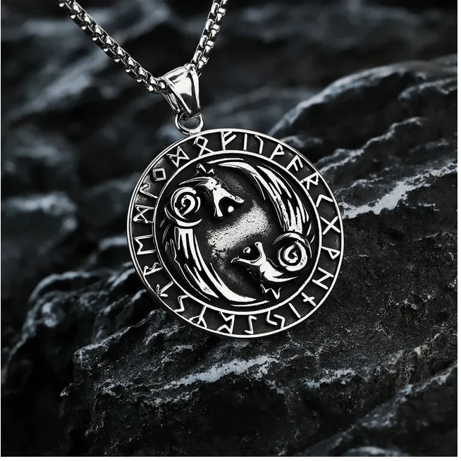 Norse Wolves and Runes Necklace - Image 10