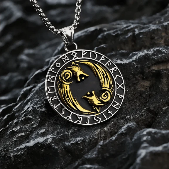 Norse Wolves and Runes Necklace - Image 12