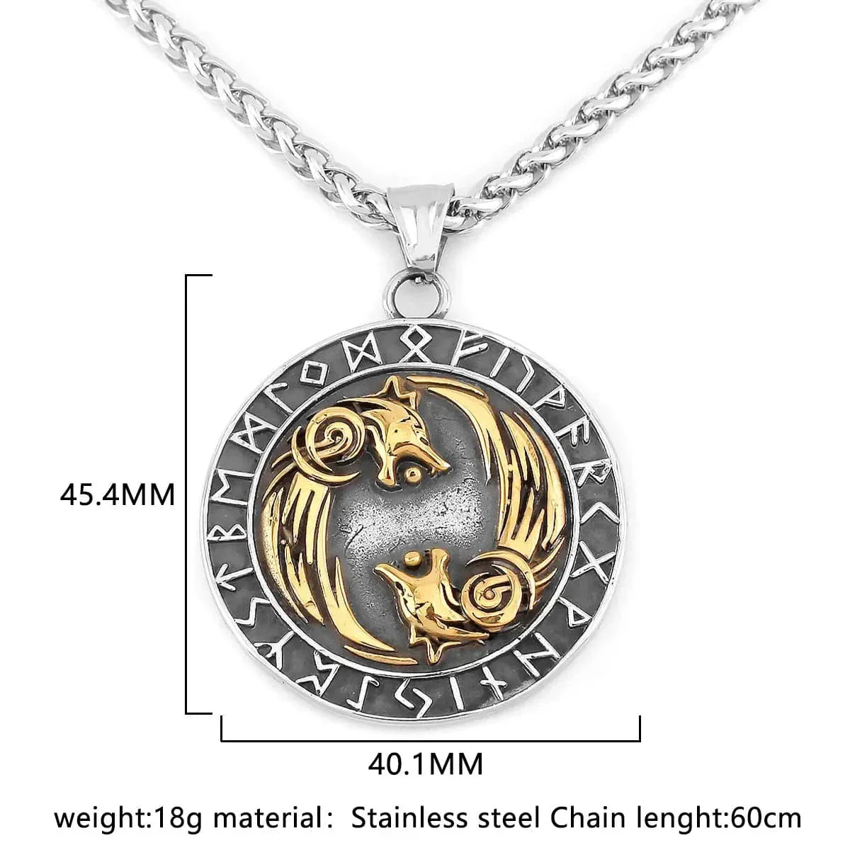 Norse Wolves and Runes Necklace - Image 13