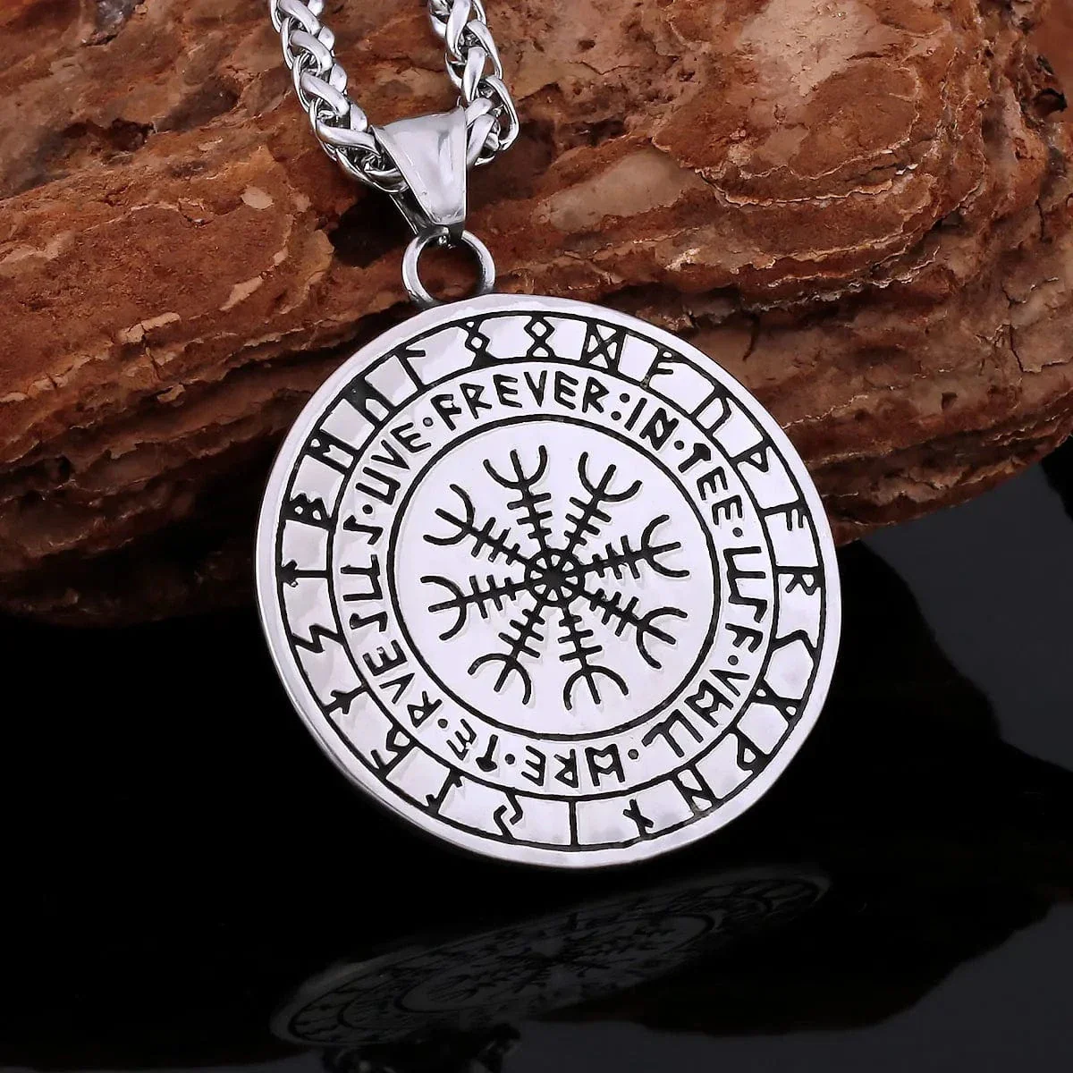 Norse Wolves and Runes Necklace - Image 3