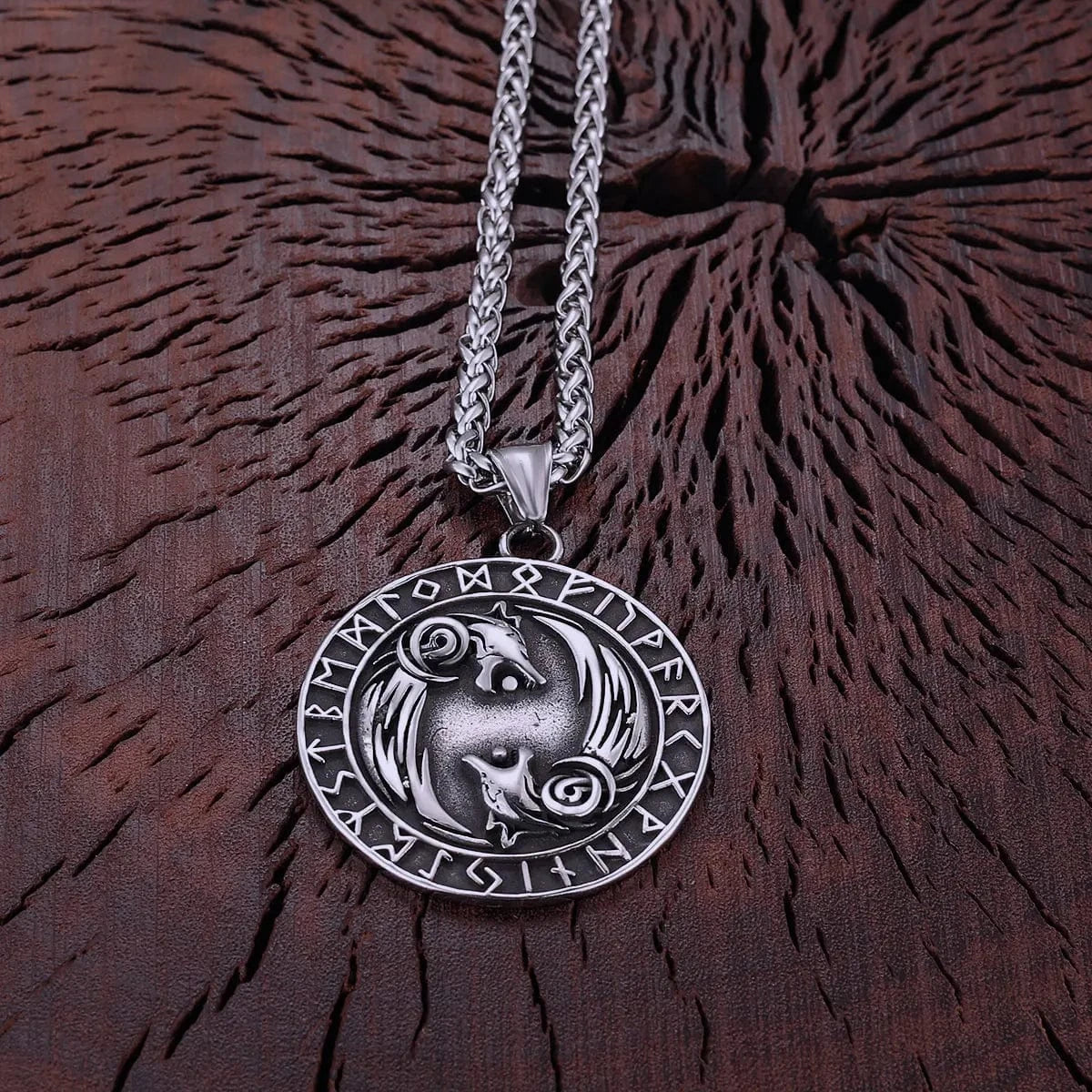 Norse Wolves and Runes Necklace - Image 4