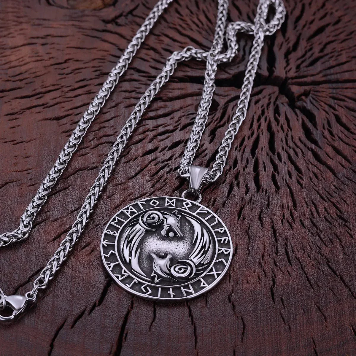 Norse Wolves and Runes Necklace - Image 7