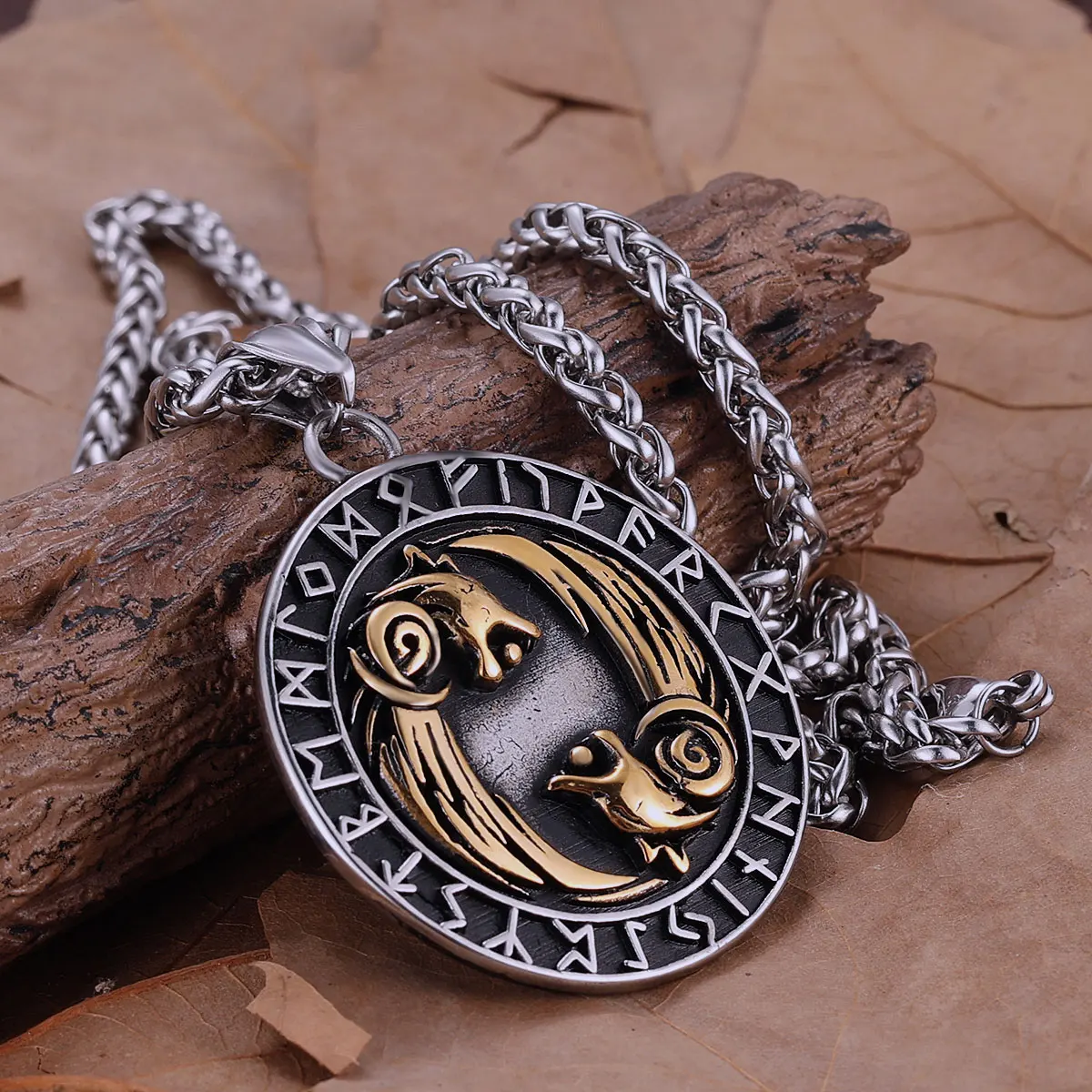 Norse Wolves and Runes Necklace - Image 8