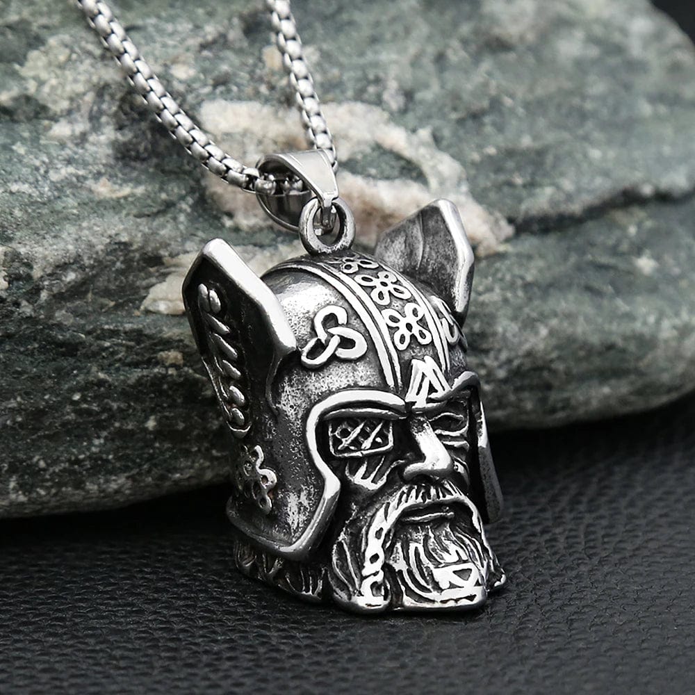 Odin Head Pendant Necklace - Image 3