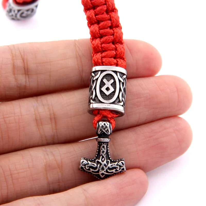 Thor's hammer braided Bracelet - Image 4