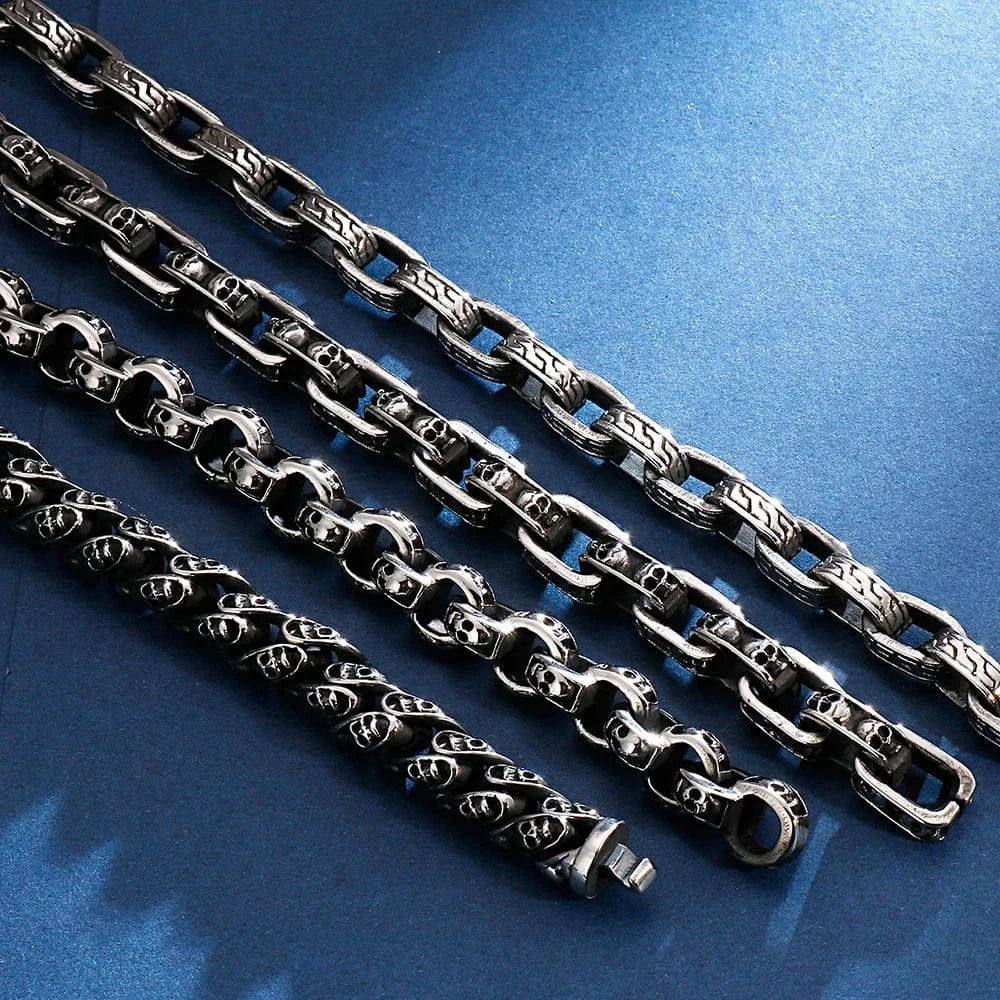 Titanium Steel Skull Bracelet - Image 3