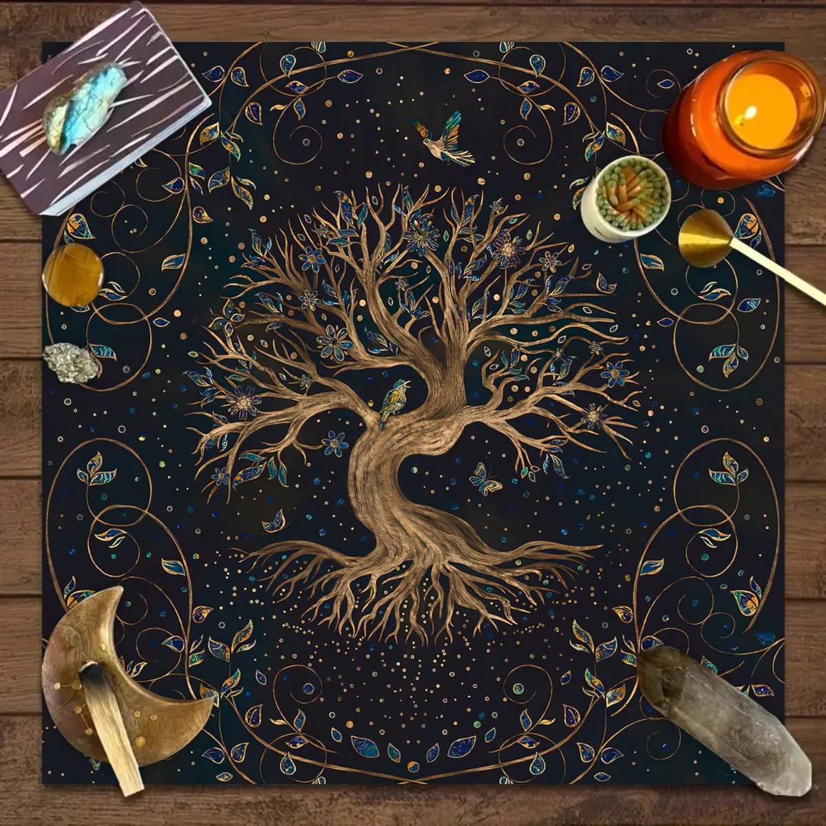 Tree of Life Tarot Rune Altar Cloth - Image 4