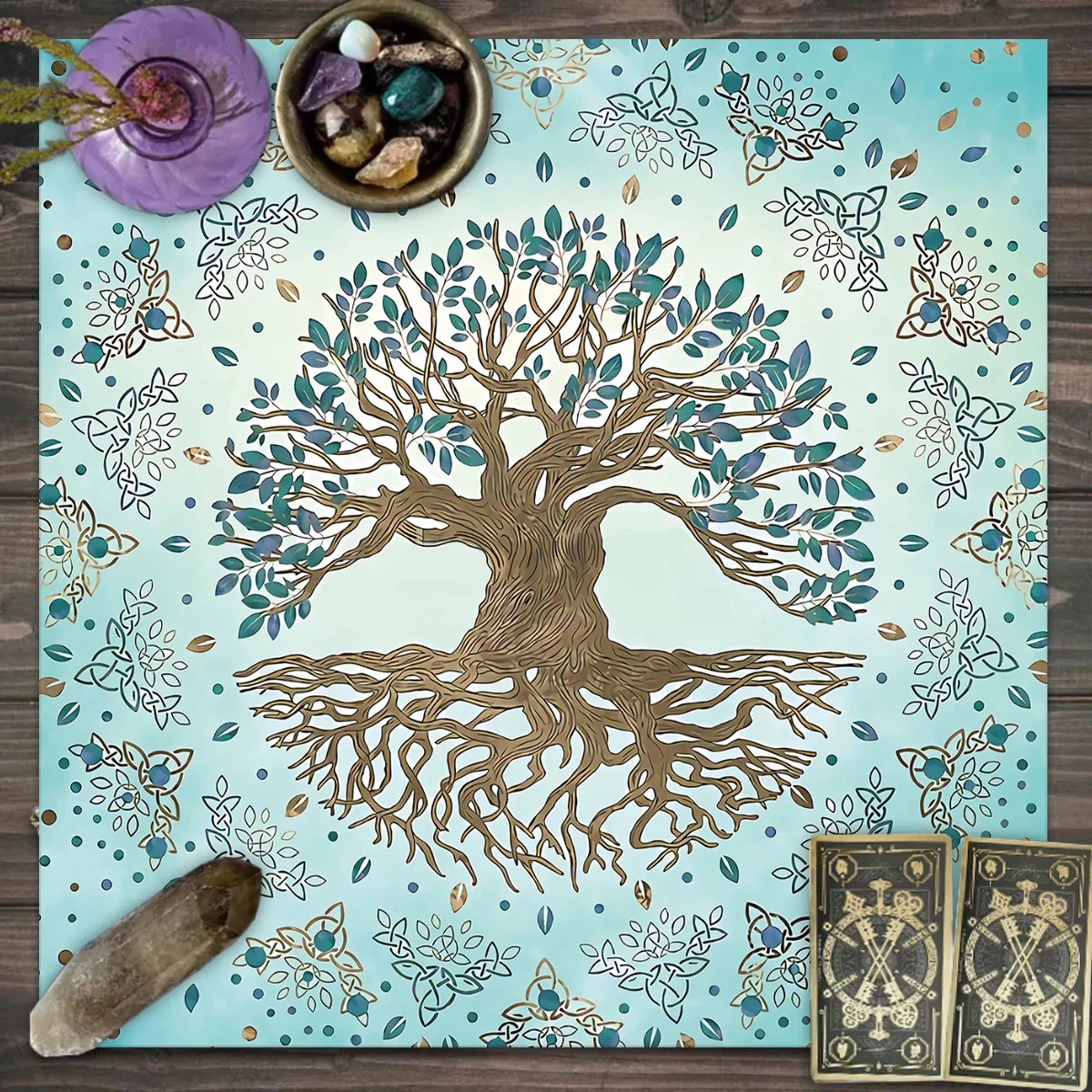 Tree of Life Tarot Rune Altar Cloth - Image 6