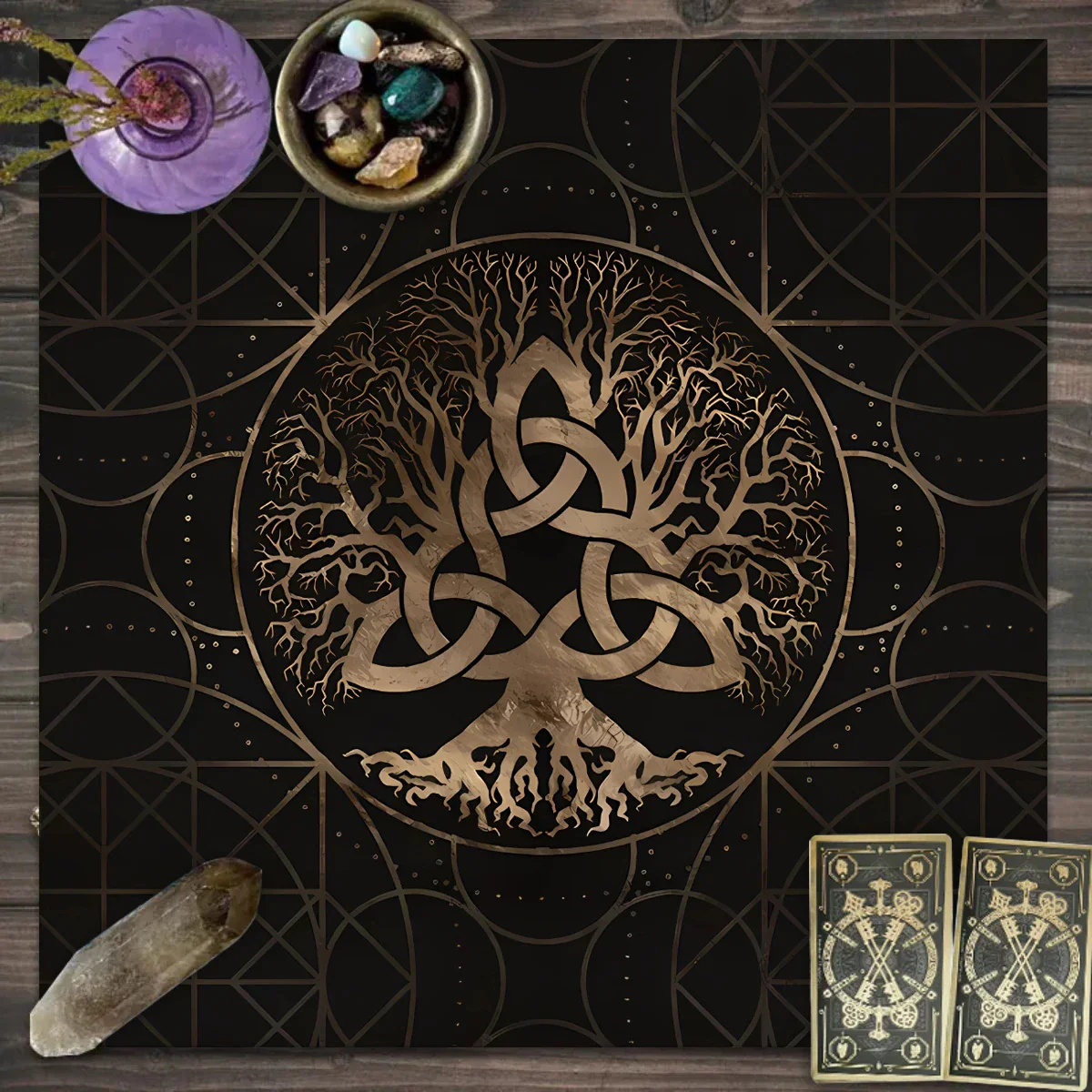 Tree of Life Tarot Rune Altar Cloth - Image 9