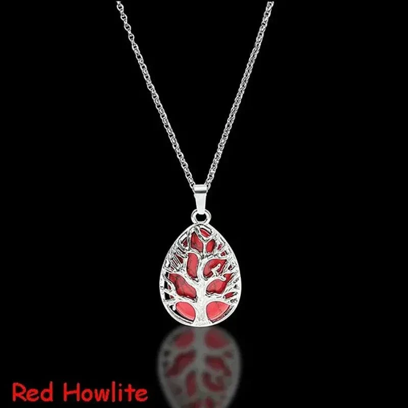 Tree of Life Crystal Amethyst Rose Quartz Tiger Eye Necklace - Image 12