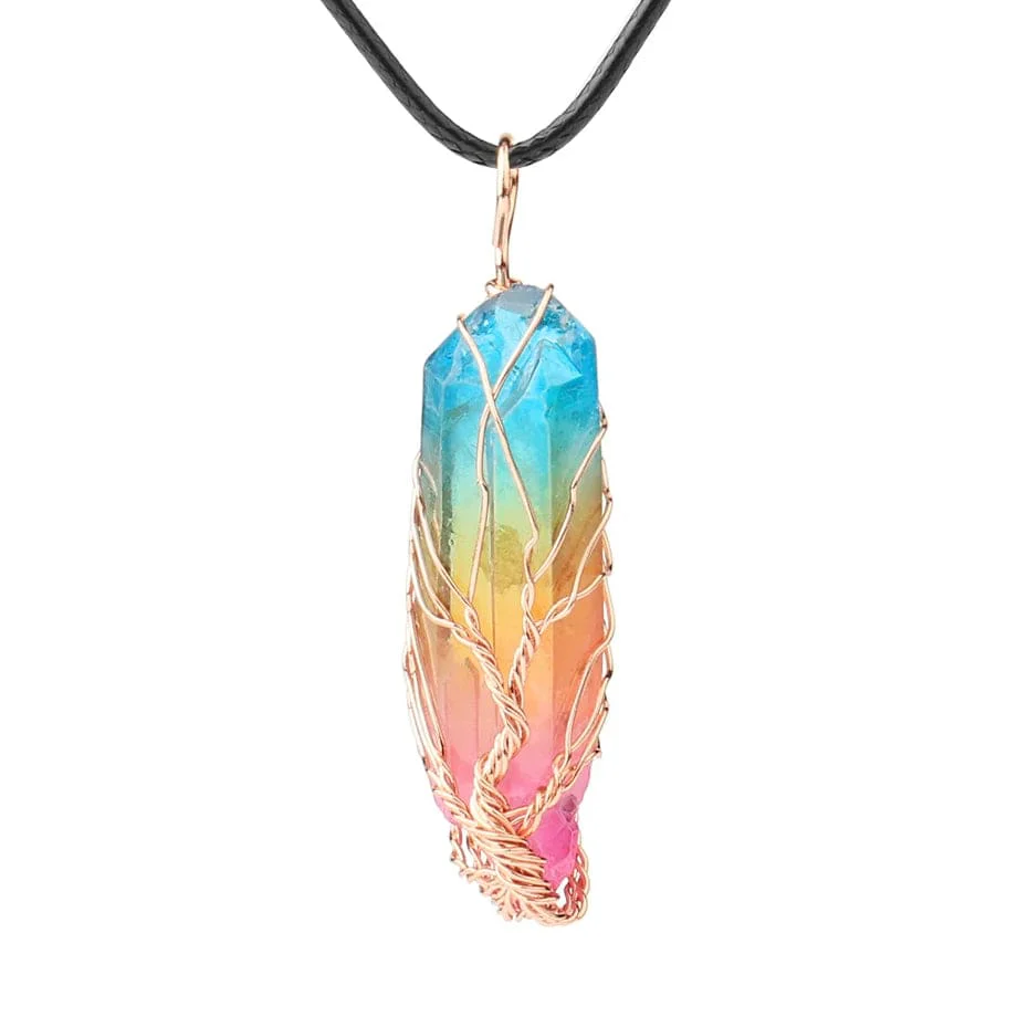 Tree of Life Rainbow Crystal Pendant - Image 13