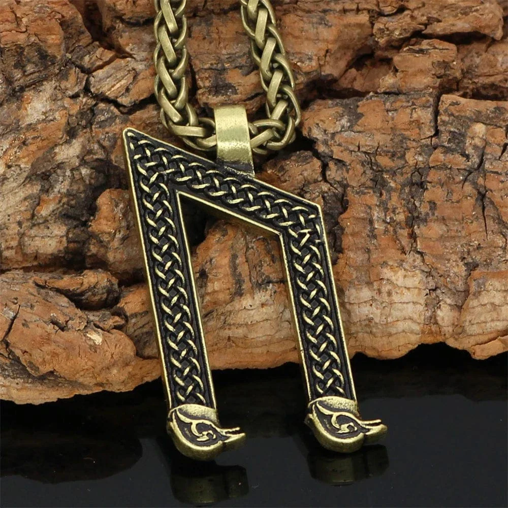 Silver and Bronze Viking Runes Pendant - Image 16
