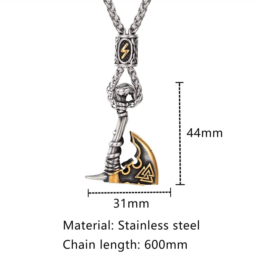 Viking Axe Necklace with Rune - Image 10