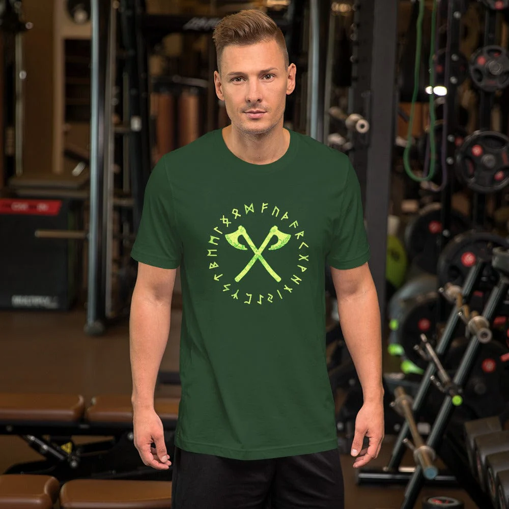 Viking Axes and Runes Unisex T-shirt - Image 10