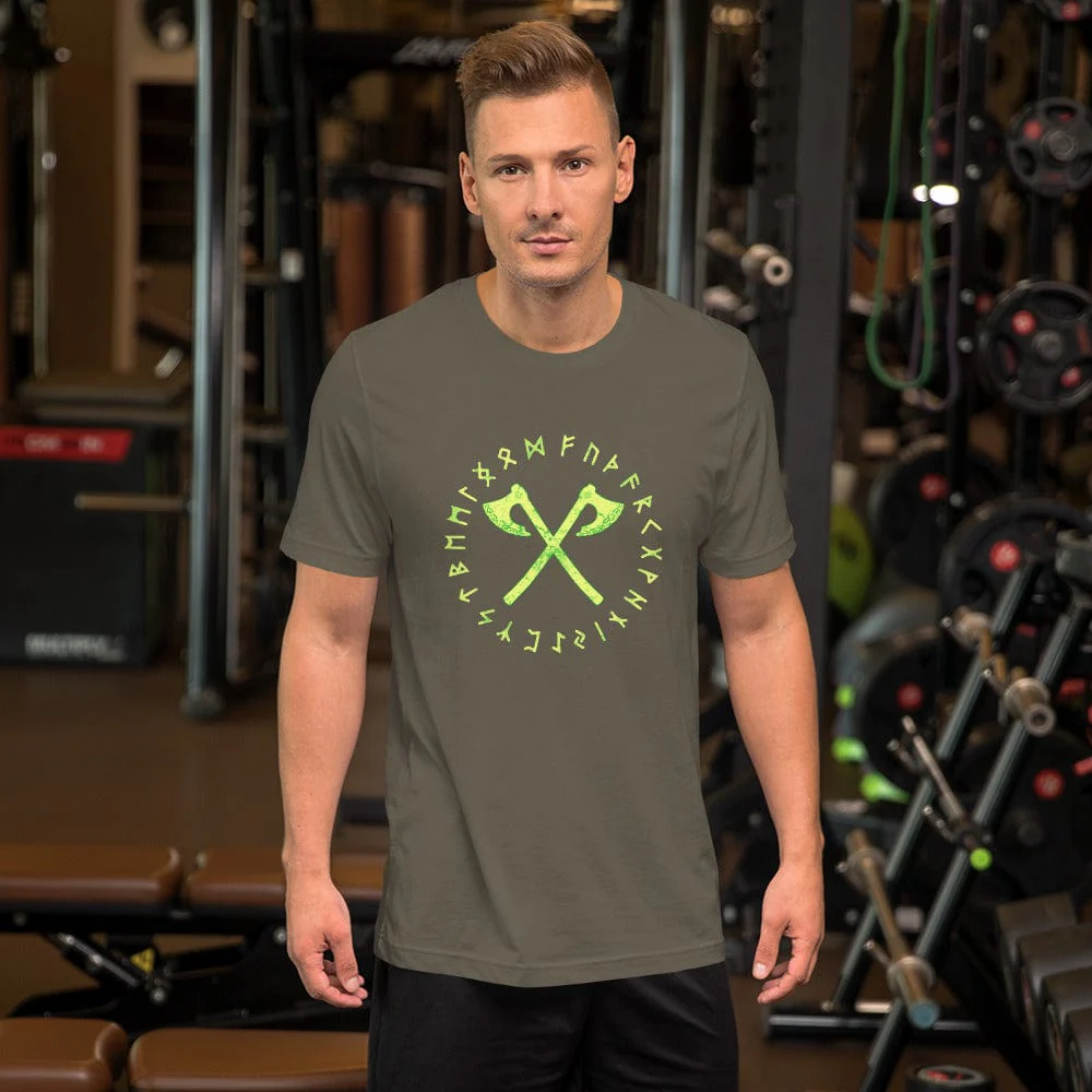 Viking Axes and Runes Unisex T-shirt - Image 14